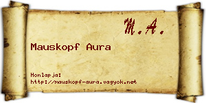 Mauskopf Aura névjegykártya